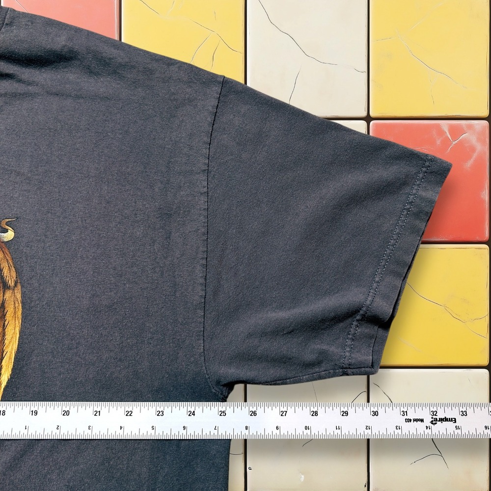 VTG Harley Davidson V-Twin Flame Shirt Y2K Men Gray 3XL‎ Eagle Biker Grunge Tee - Picture 4 of 14